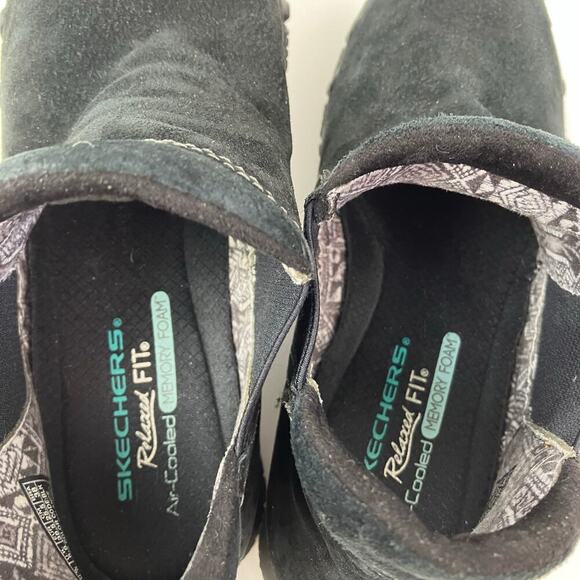 Skechers Relaxed Fit Bikers Londoner Women's Ankle Boots Black Suede Sz 8.5 - Picture 10 of 12